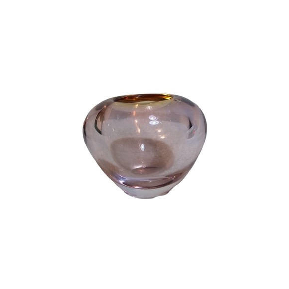 Vintage homegaard pink Glass centerpieces bowl heavy - Picture 8 of 9